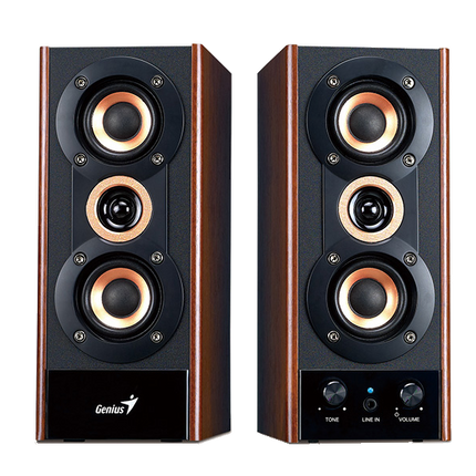 Parlantes Genius SP-HF800BT | 20W RMS | Bluetooth 5.3 | USB Playback | Madera