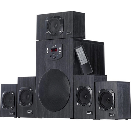Sistema de Sonido 5.1 Genius RS2 SW-HF5.1 4500 II | 125W RMS | Subwoofer 6” | Control Remoto