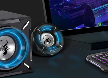 Parlante Genius SW-G2.1 1000 | Sistema de Sonido | Subwoofer | 26W RMS | Cableado 3.5mm | RCA