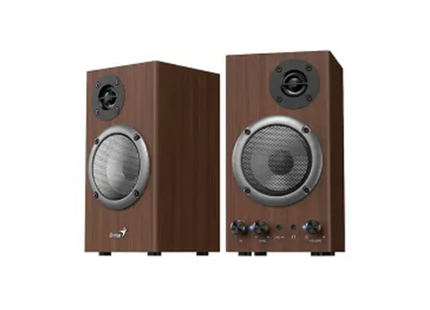 Parlante Genius SP-HF500B II | Parlante Estéreo | 16W RMS | Conexión 3.5mm | Acabado en Madera