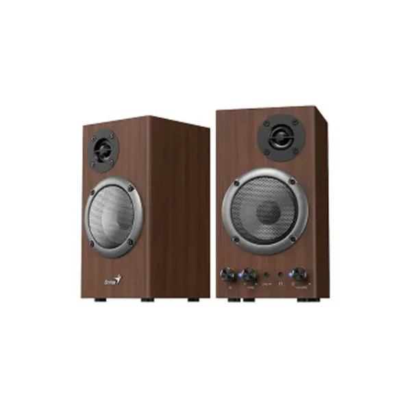 Parlante Genius SP-HF500B II | Parlante Estéreo | 16W RMS | Conexión 3.5mm | Acabado en Madera