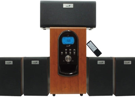 Parlante Genius SW-HF5.1 6000 II | Sistema de Sonido | Subwoofer | 200W RMS | Conexión RCA | 5.1 Canales | Acabado en Madera