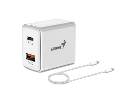 Cargador de Pared Genius RS2 PD-20AC | 20W | USB-C PD3.0 | USB-A QC3.0