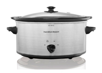 Hamilton Beach olla de cocción lenta 5qt 33156RG, tapa de vidrio