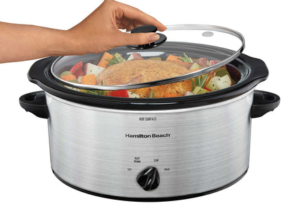 Hamilton Beach olla de cocción lenta 5qt 33156RG, controles