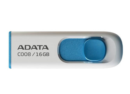Memoria USB ADATA 16GB 2.0 | White+Blue | Alta velocidad | Compacta | Durable