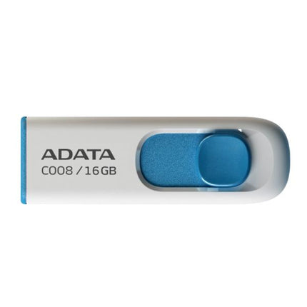 Memoria USB ADATA 16GB 2.0 | White+Blue | Alta velocidad | Compacta | Durable