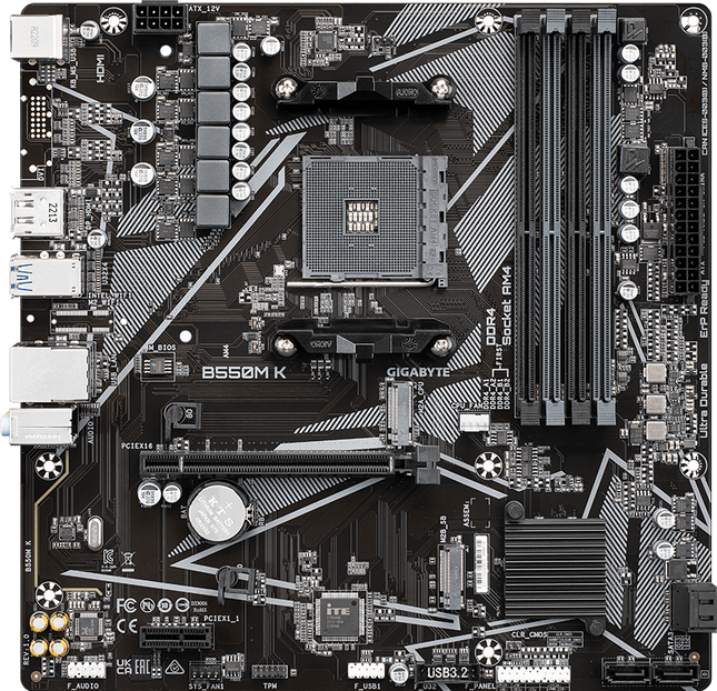 GIGABYTE MB UD B550M K AM4 DDR4
