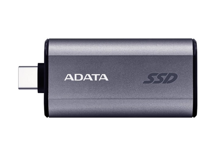 Disco Duro Externo Sólido ADATA SC750 | 500GB | USB 3.2 Gen2 | Hasta 1,050/1,000 MB/s | Conector Tipo-C Retráctil | SC750-500G-CCBK