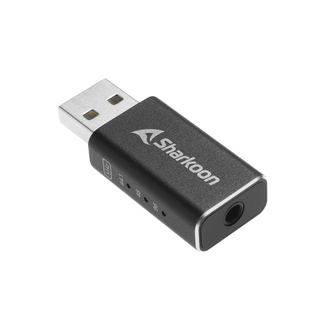 Hub Sharkoon Gaming DAC Pro S V2 | DAC USB | Sonido 7.1 Virtual | RGB | Conexión USB