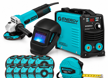 Energy Combo Inversor 130 A y Esmeriladora 800 W, 130/120E