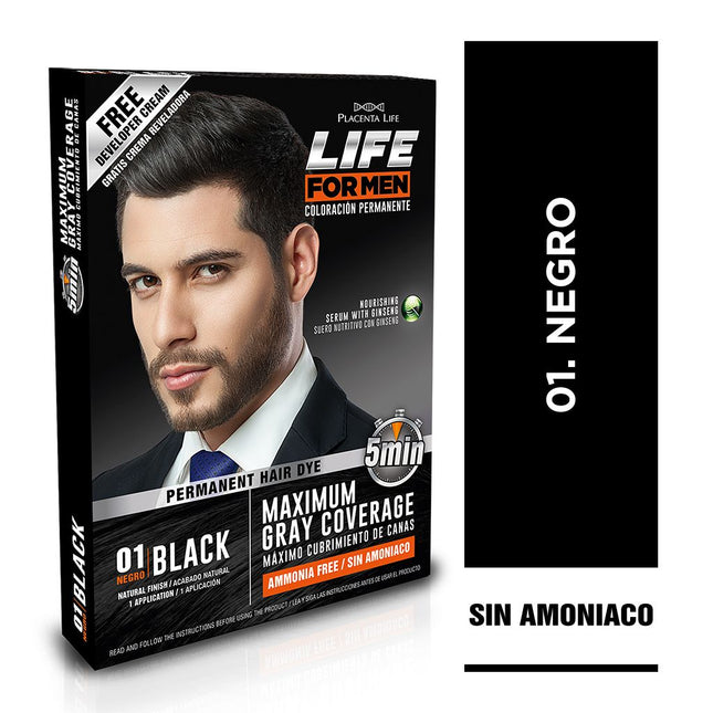 Placentalife Kit de tinte negro Life For Men
