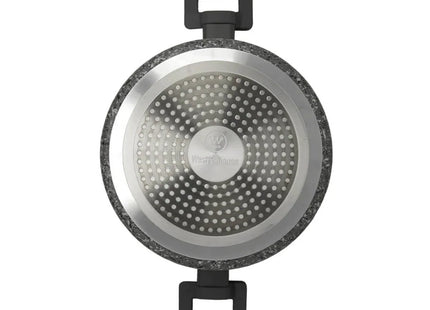 Cacerola con tapa Westinghouse WCCC0070028GGY | 28 cm | Revestimiento tipo Granito | Antiadherente | Color Gris