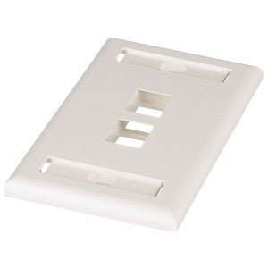 Panduit NK2FIWY Placa Frontal NetKey® de 2 Puertos, 1 Gang, Vertical, Off White
