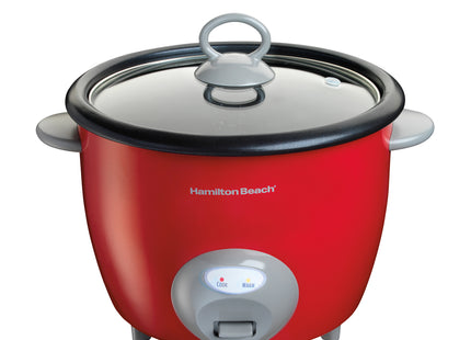 Hamilton Beach Arrocera 20 Tazas con Vaporera Roja, 37538N