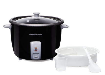 Hamilton Beach Arrocera 30 Tazas con Vaporera Negra, 37550