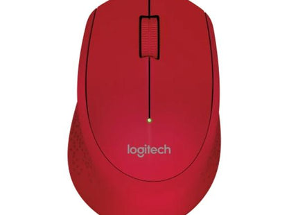 Mouse M280 en perspectiva mostrando diseño ambidextro completo