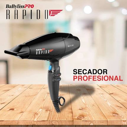 Secadora BaByliss Ferrari Rápido | Alta Potencia | Diseño Profesional | Tecnología Avanzada