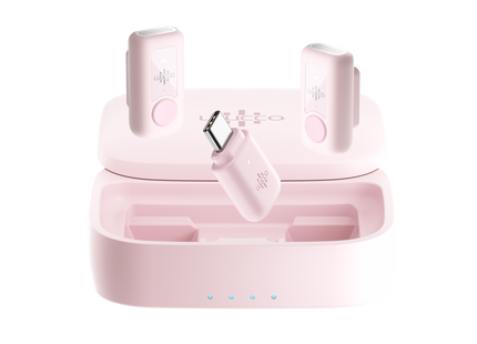 Luucco Micrófono inalámbrico USB-C rosado, Link2