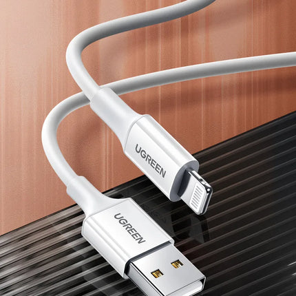 Cable UGREEN US155 USB-A a Lightning | 1.5 Metros | Blanco