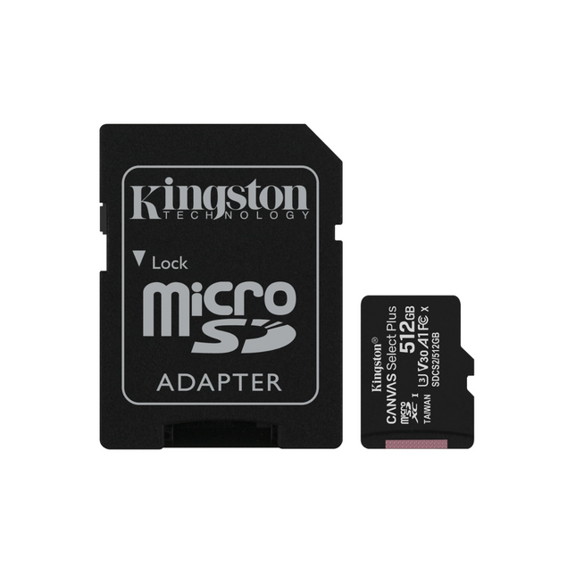 Memoria Micro SD Kingston Canvas Select Plus | 512GB | UHS-I | 100MB/s lectura | 85MB/s escritura