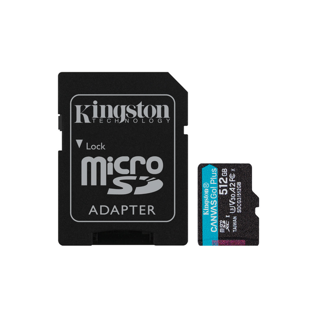 Memoria Micro SD Kingston Canvas Go Plus | 512GB | UHS-I | 170MB/s lectura | Clase A2