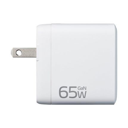 Cargador de Pared ADATA GaN 65W | 2x USB-C PD 3.0 | 1x USB-A QC 3.0 | Blanco | CHARGERU-0653-QCPDWH
