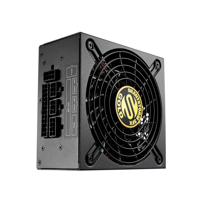 Fuente de Poder Sharkoon SilentStorm SFX Gold 500W | 80 Plus Gold | Semimodular | Formato SFX | Ventilador 120mm