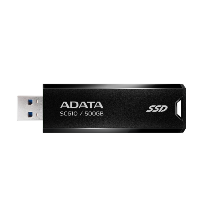 Disco Duro Externo ADATA SC610 SC610-500GB-CBK/RD | 500GB | SSD | USB 3.2 Gen 2 | Tipo-C | Negro