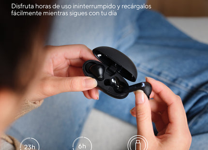 Audífonos Trust BT cancelación ruido detalle controles laterales