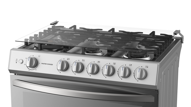 Midea Cocina de gas de 30" 6 quemadores Acero inoxidable, MGS30FS1LIFSSSF