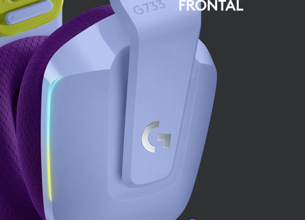 Headset Logitech Gaming G733 | Inalámbrico | LIGHTSPEED | Sonido Surround | RGB