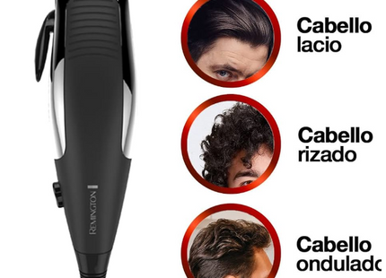 Cortador de Cabello Remington HC1095A-WMF | Cuchillas de Acero Inoxidable | Uso en Seco y Húmedo | Motor Lineal | Kit Profesional