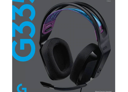 Headset Gaming Logitech G335 981-000977 | Alámbrico 3.5mm | Sonido Estéreo | Micrófono Flip-to-Mute | Negro