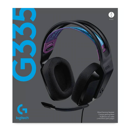 Headset Gaming Logitech G335 981-000977 | Alámbrico 3.5mm | Sonido Estéreo | Micrófono Flip-to-Mute | Negro