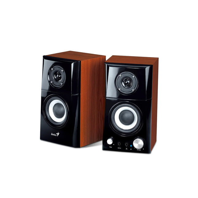 Parlante Genius SP-HF500A II | 2.0 Canal | Potencia de 36W | Entrada RCA | Control de Volumen Frontal | Diseño de Madera