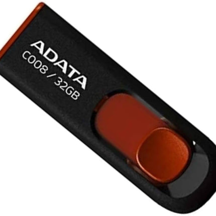 Memoria USB ADATA C008 | 32GB | USB 2.0 | Negro + Rojo | AC008-32G-RKMemoria USB ADATA C008 | 32GB | USB 2.0 | Negro + Rojo | AC008-32G-RKD