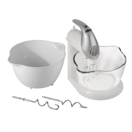 Batidora de Pedestal Black+Decker MX900 | 250 W | 5 Velocidades | Tazón Giratorio 3.5 L | Blanca