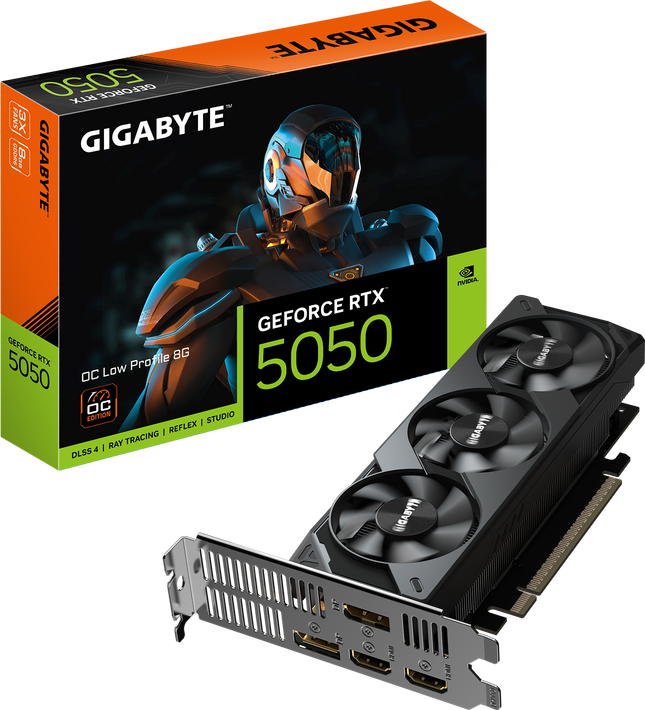 Gigabyte GeForce RTX 5050 OC Low Profile 8G - vista frontal