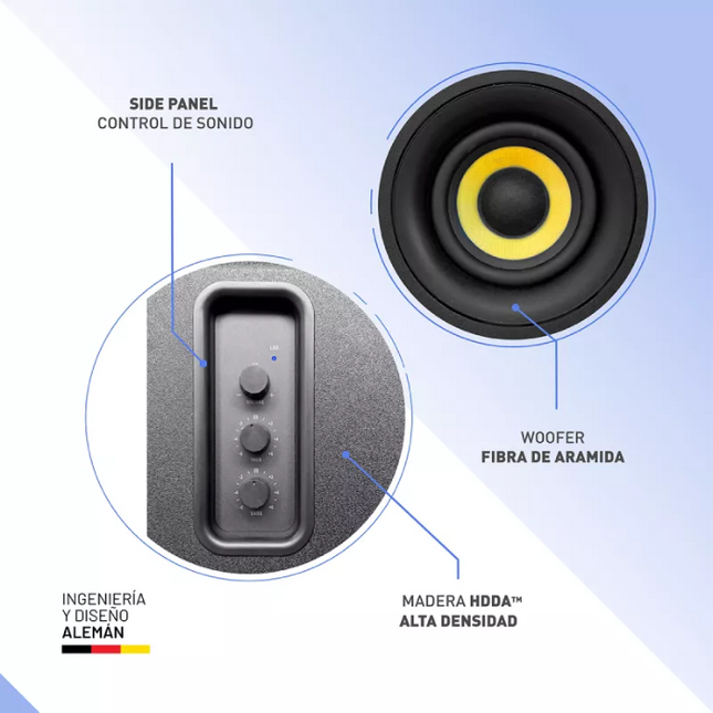 Parlante Thonet & Vander Kumpel 50W | 50 W | Bluetooth 5.0 | Aux 3.5 mm | RCA