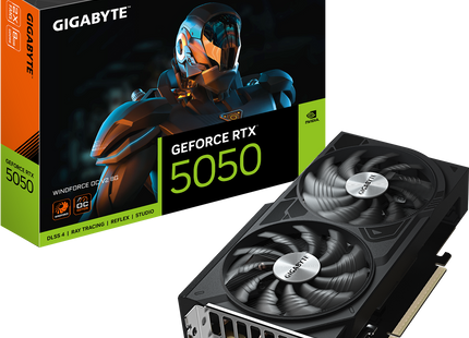 Gigabyte GeForce RTX 5050 Windforce OC V2 8G - vista frontal