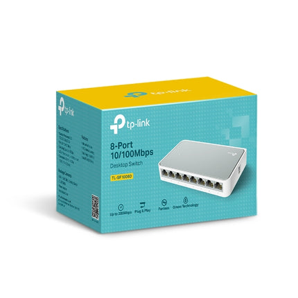 Switch TP-Link TL-SF1008D | 8 Puertos 10/100 Mbps | Plug and Play | Compacto y Eficiente