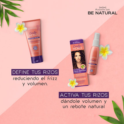 Acondicionador Curly Monoi 1000ml Placent Life | Para definir y nutrir rizos sin frizz