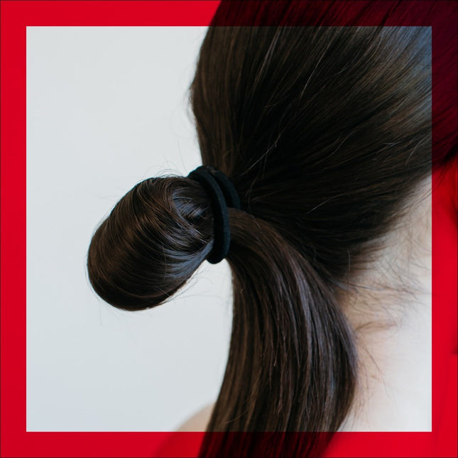 Colas Elásticas XL Negras Revlon 16un | Para sujetar el cabello con firmeza y sin maltratarlo