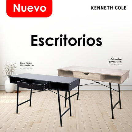 Kenneth Cole escritorio color roble 120x48x76 cm KCWF202108-O