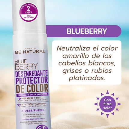 Desenredante Blue Berry Placent Life | 50ml | Protección de color para cabello teñido