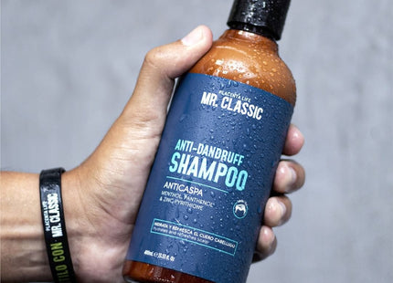 Shampoo Anticaspa Mr. Classic Placent Life | 400ml | Control efectivo de caspa y cuidado del cuero cabelludo irritado