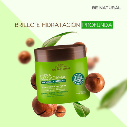 Mascarilla Hidratante Macadamia 35g Placent Life | Para nutrir y suavizar el cabello seco o dañado