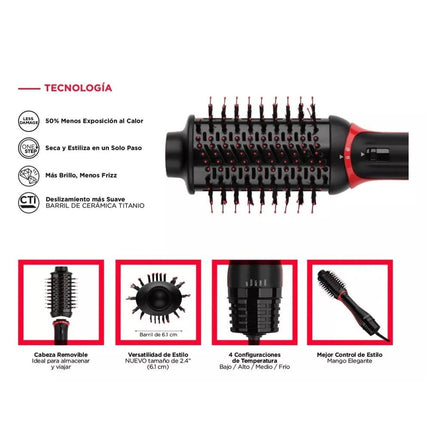 Styler 5 en 1 Multi One Step Revlon | Para secar, alisar, rizar, moldear y dar volumen con una sola herramienta