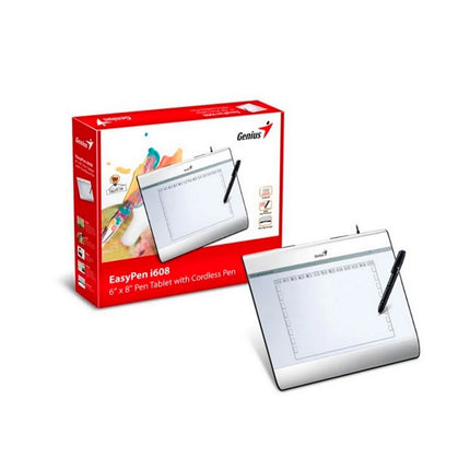 Tableta Gráfica Genius EasyPen i608 | 6” x 8” | 2048 Niveles de Presión | Resolución 5120 LPI | USB
